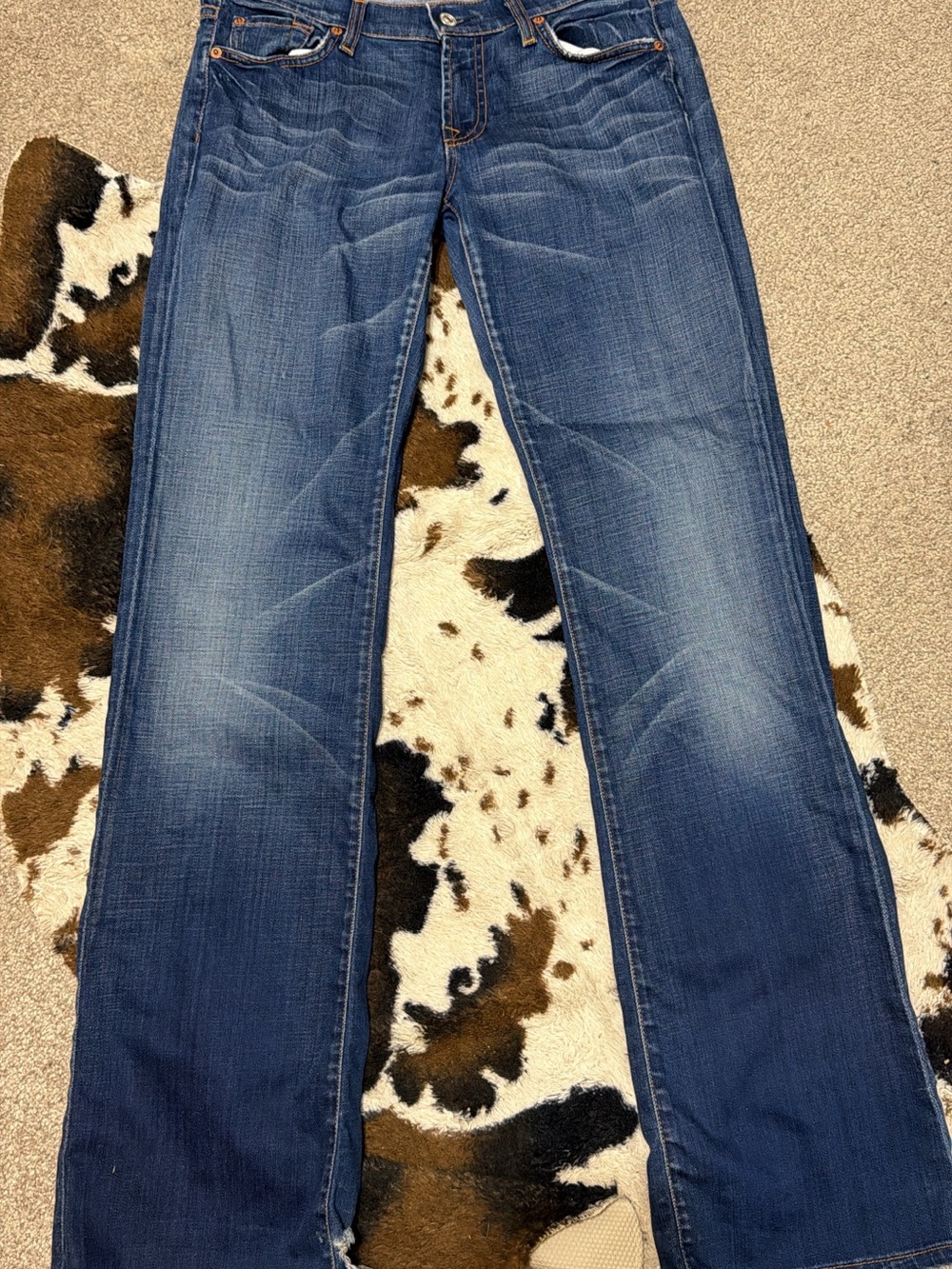 7 For All Mankind Blue Flare Jeans
